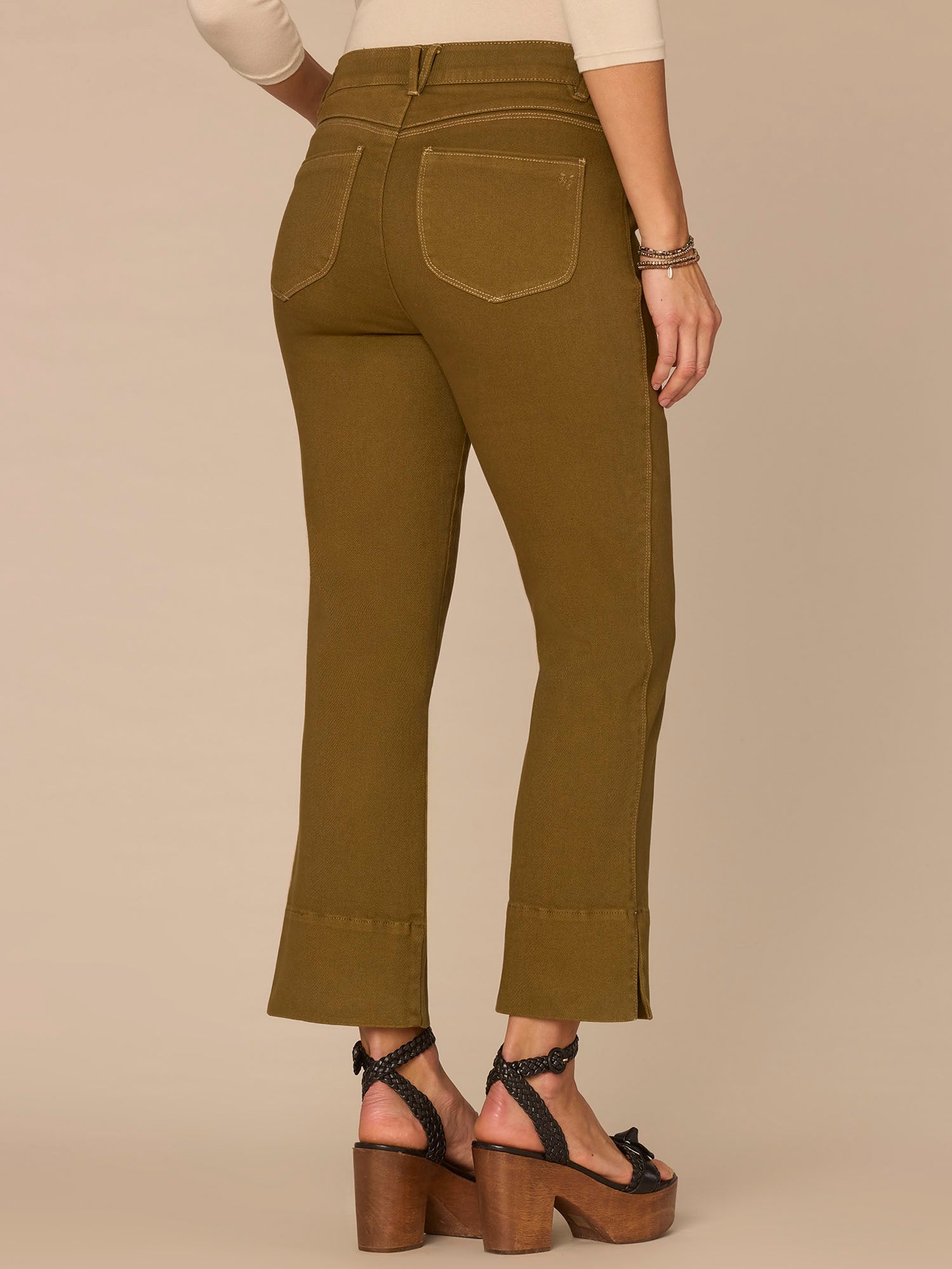 "Ab"solution® High Rise Colored Center Seam Petite Kick Flare Pants