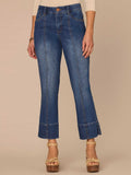 "Ab"solution® High Rise Center Seam Kick Flare Jeans with Slit Hem