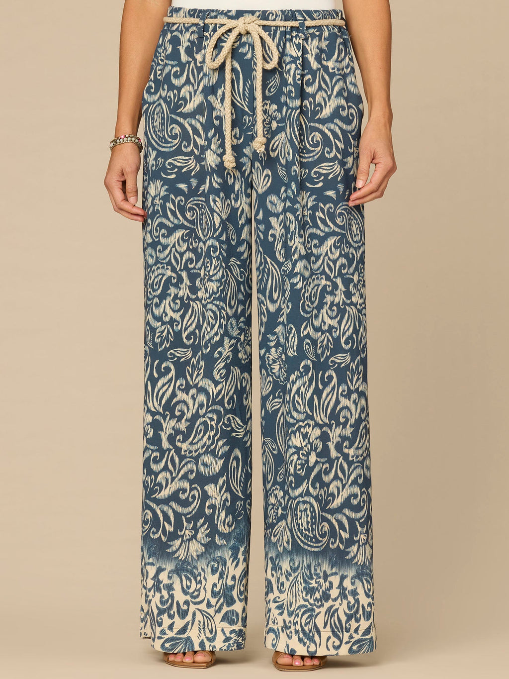 "Ab"leisure Skyrise Rope Belt Spade Pocket Petite Wide Leg Pants