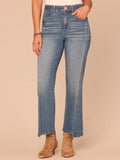"Ab"solution® Skyrise Clean Finish Step Hem Barely Boot Petite Jeans