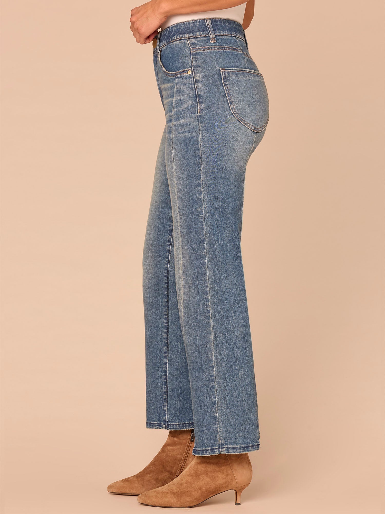 "Ab"solution® Skyrise Clean Finish Step Hem Barely Boot Jeans
