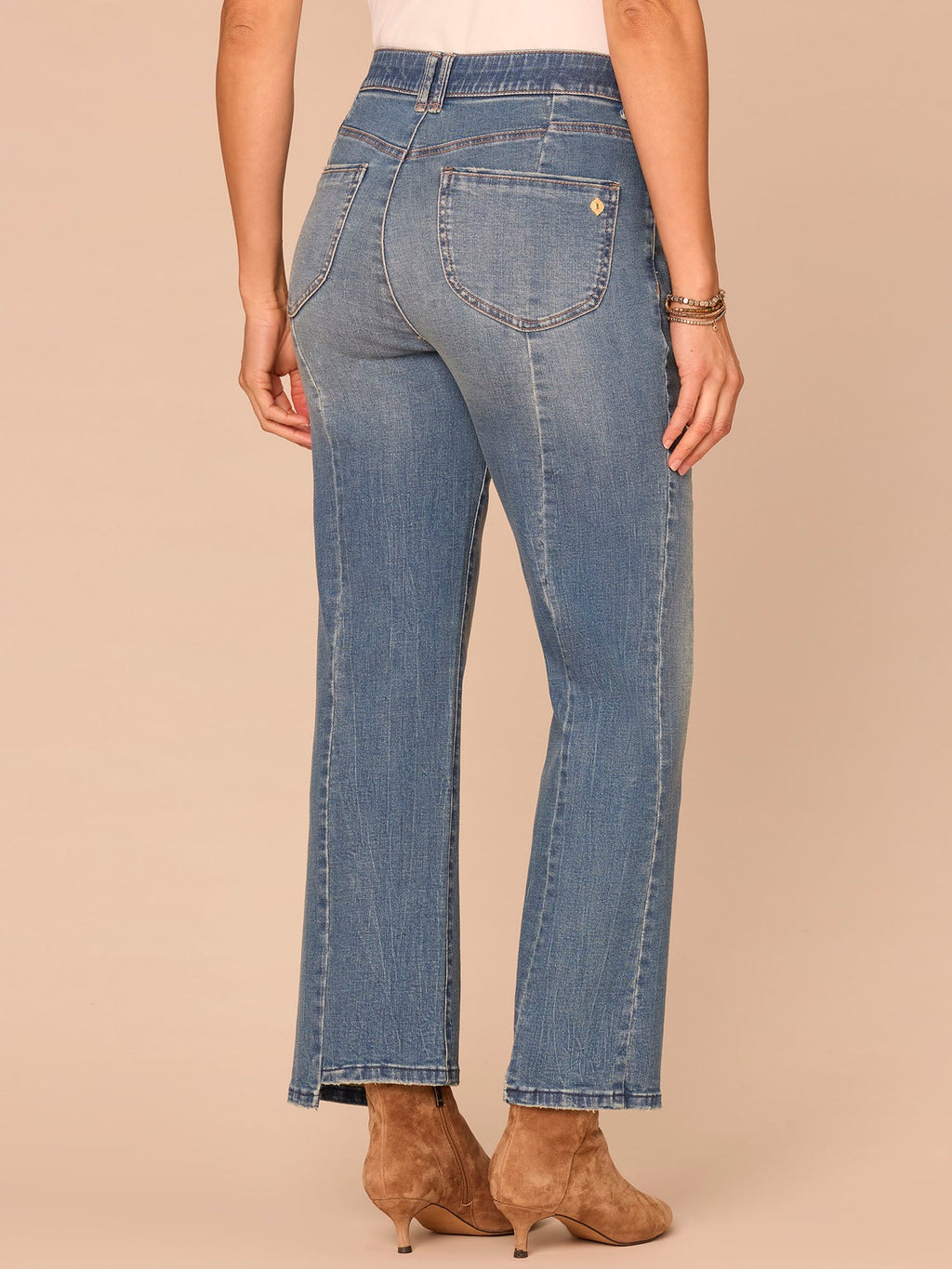 "Ab"solution® Skyrise Clean Finish Step Hem Barely Boot Jeans