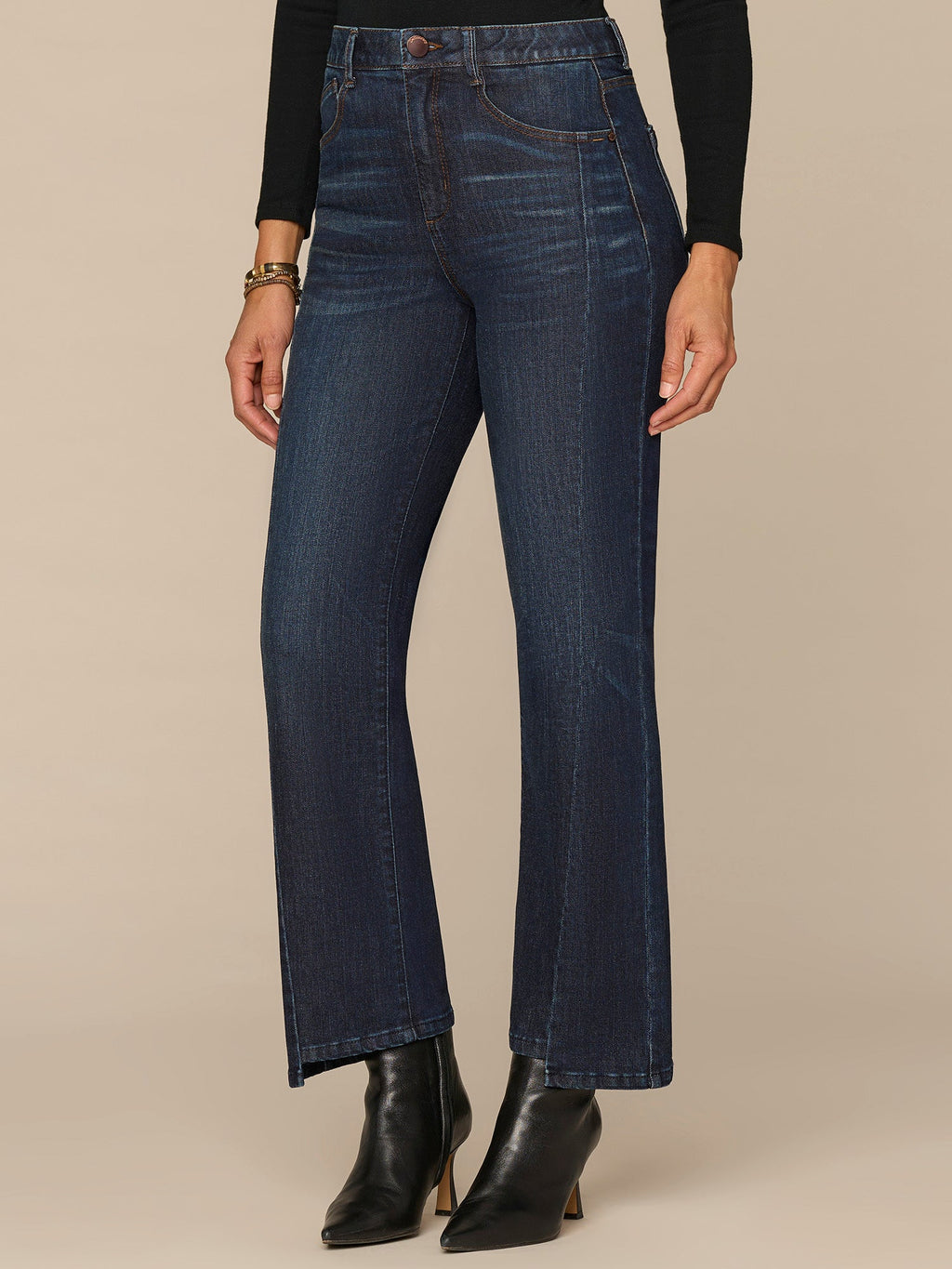 "Ab"solution® Skyrise Barely Boot Petite Jeans with Clean Finish Hem