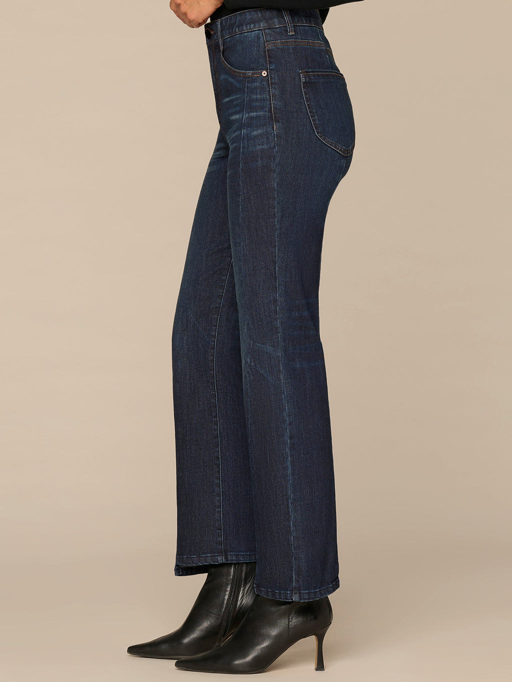 "Ab"solution® Skyrise Barely Boot Petite Jeans with Clean Finish Hem