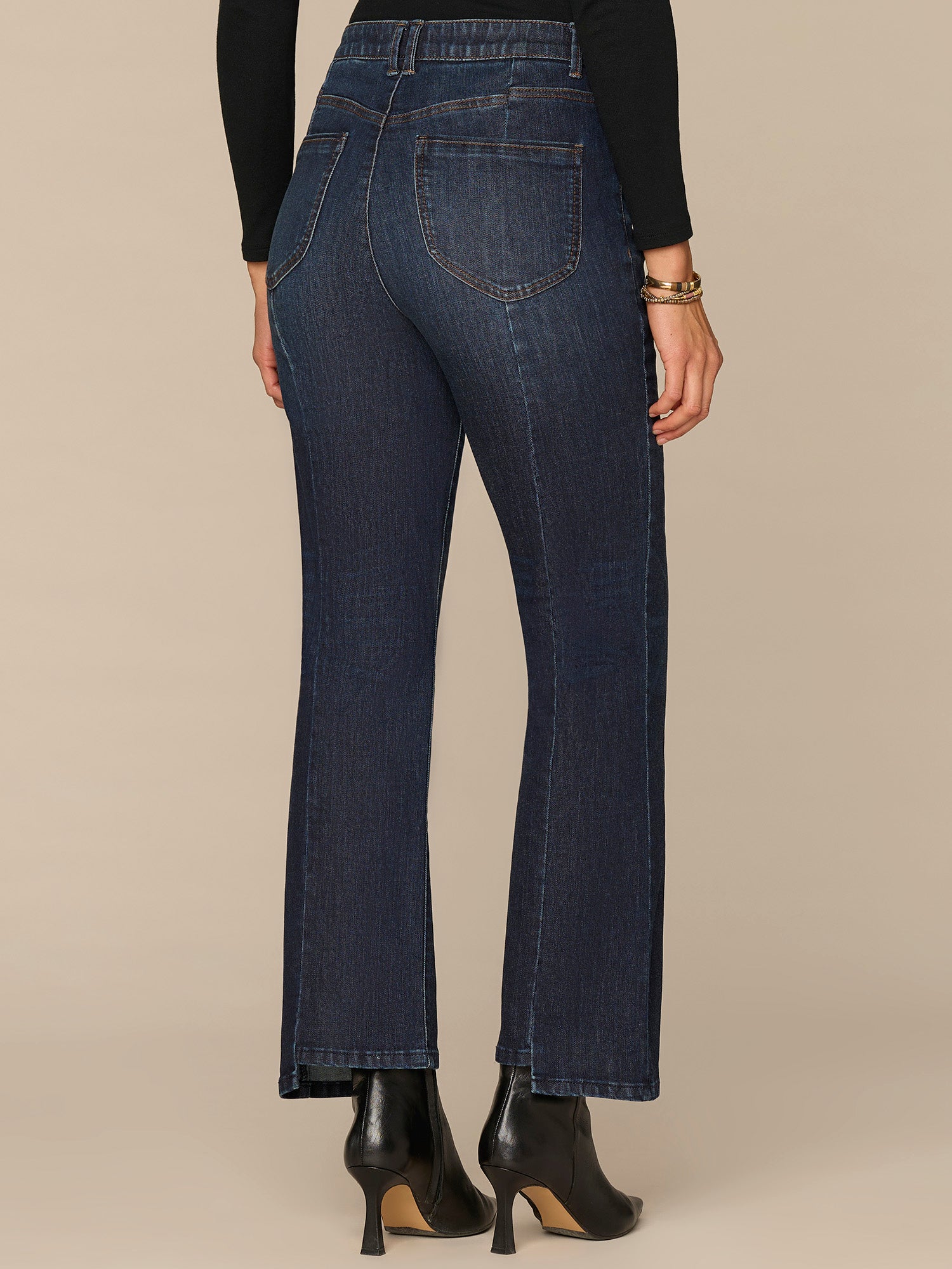 "Ab"solution® Skyrise Barely Boot Petite Jeans with Clean Finish Hem