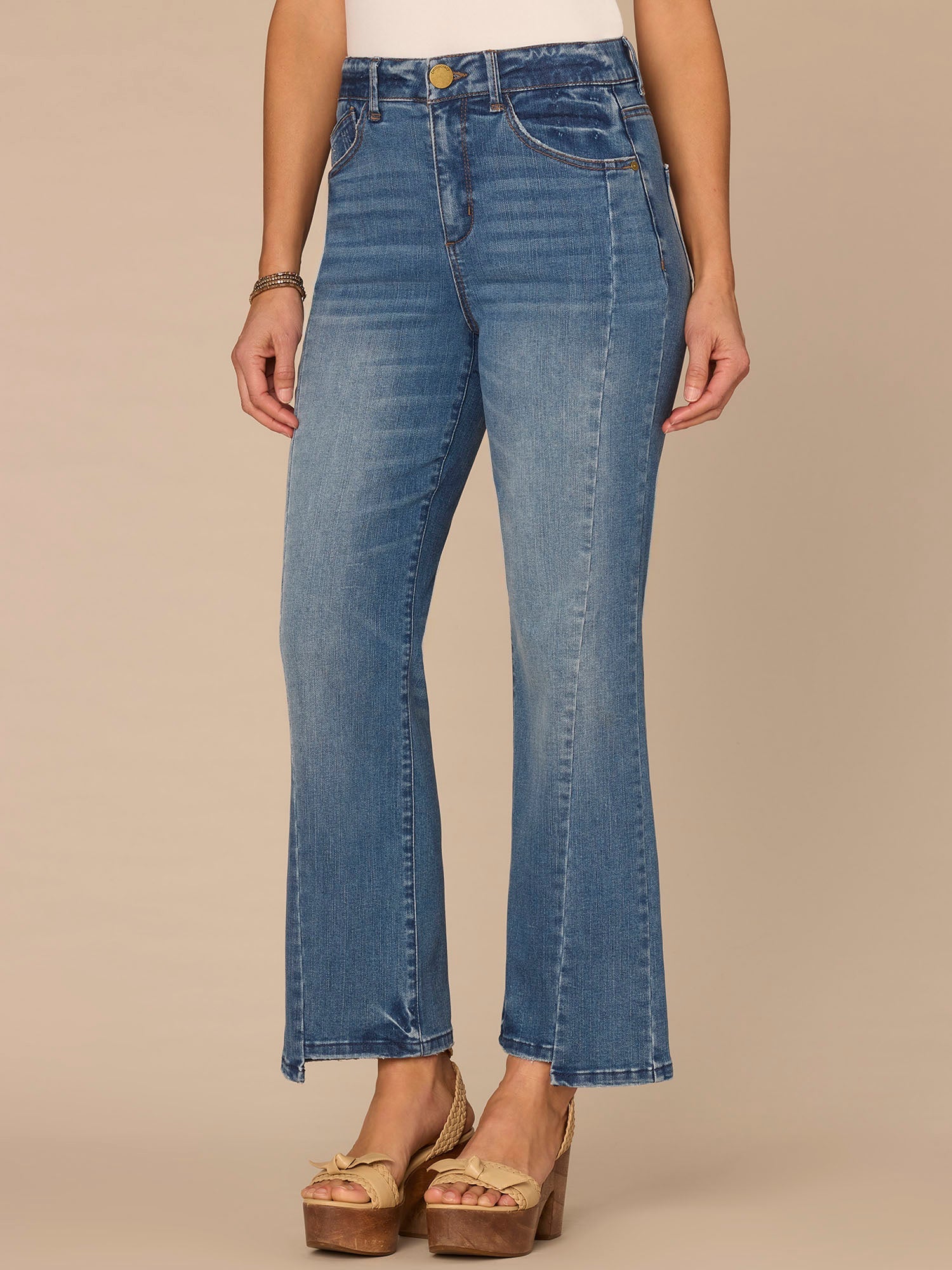 "Ab"solution® Skyrise Barely Boot Jeans with Clean Finish Step Hem