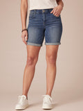 "Ab"solution® 6" Inseam Blue Denim Petite Shorts