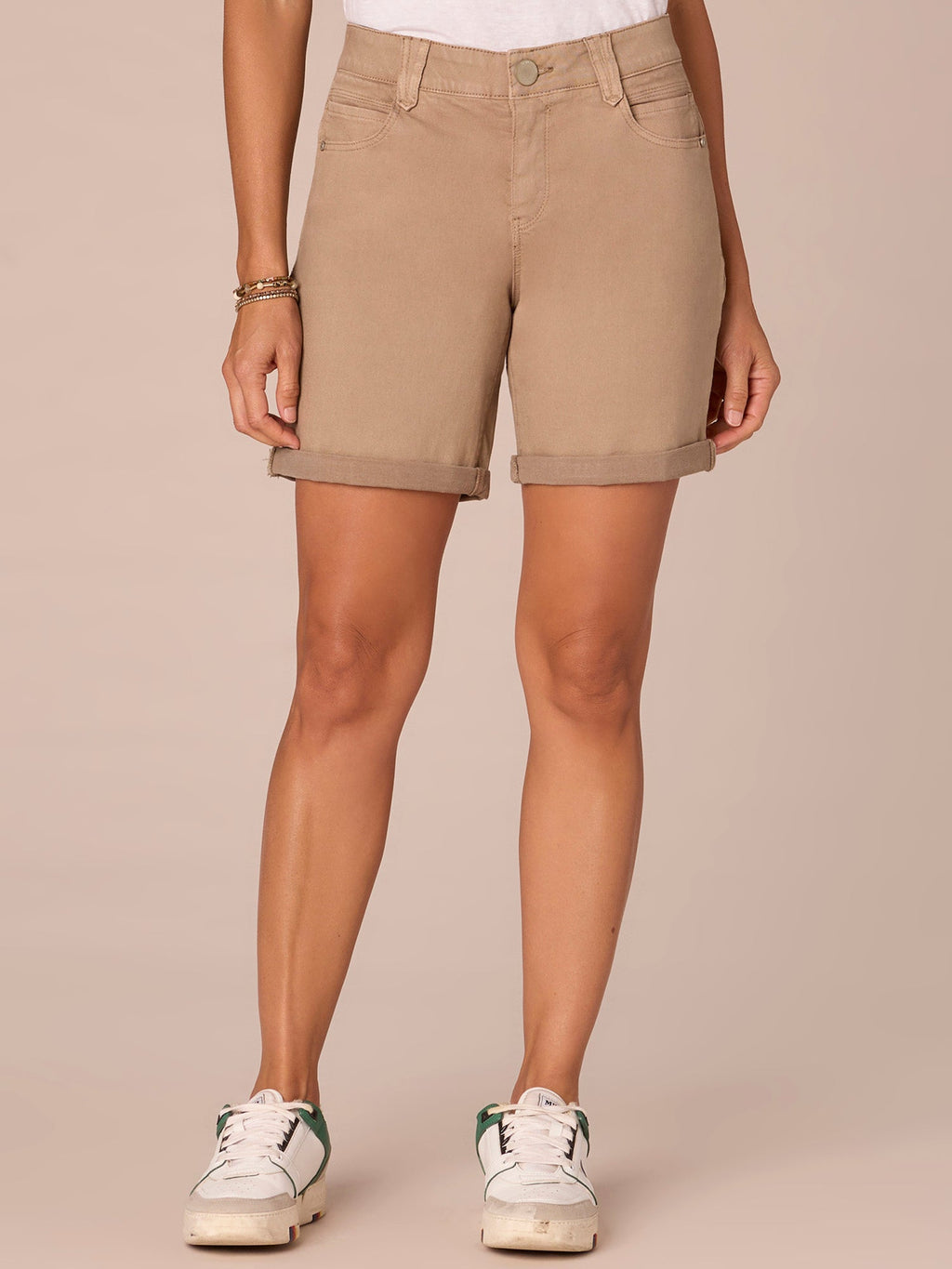 "Ab"solution® Petite Colored Twill Shorts