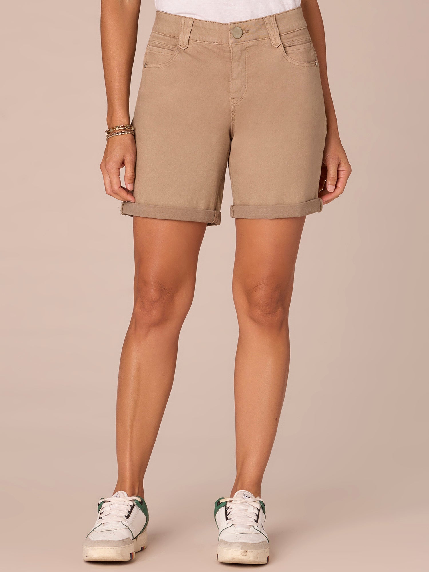"Ab"solution® Petite Colored Twill Shorts