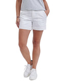 "Ab"solution® High Rise White Denim Frayed Cuff Shorts