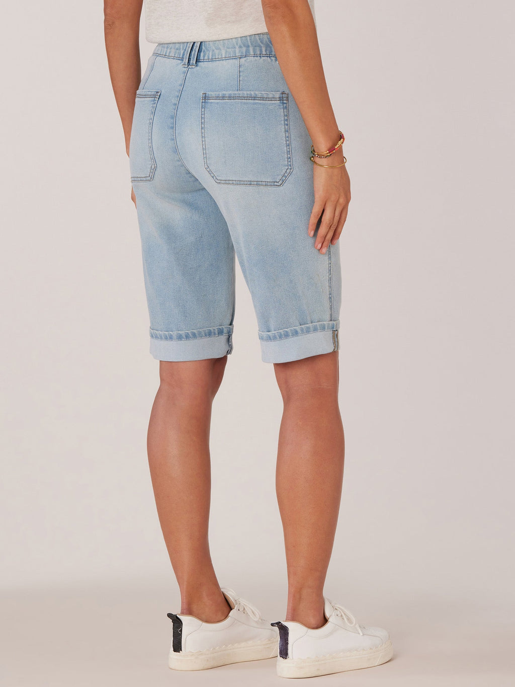 "Ab"solution Petite High Rise Repreve Bermuda Short with Cuffed Hem