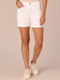 "Ab"solution® High Rise Fray Hem Petite Shorts with Cascading D