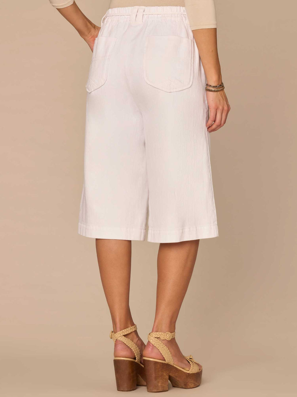 "Ab"leisure Skyrise Spade Pocket Bermuda Shorts with Rope Tie Belt