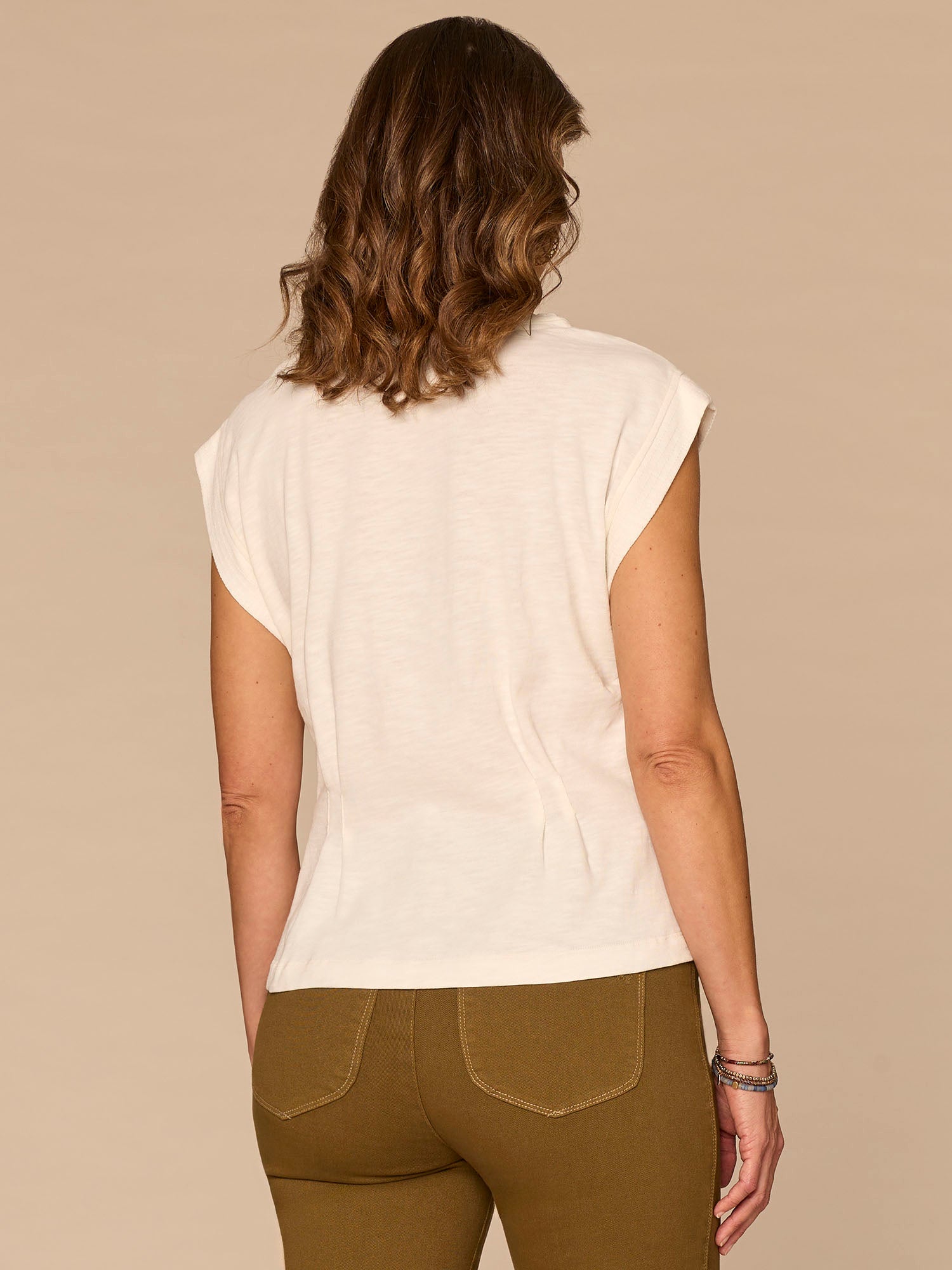 Extended Sleeve Embroidered Scoop Neck Pleated Peplum Knit Top