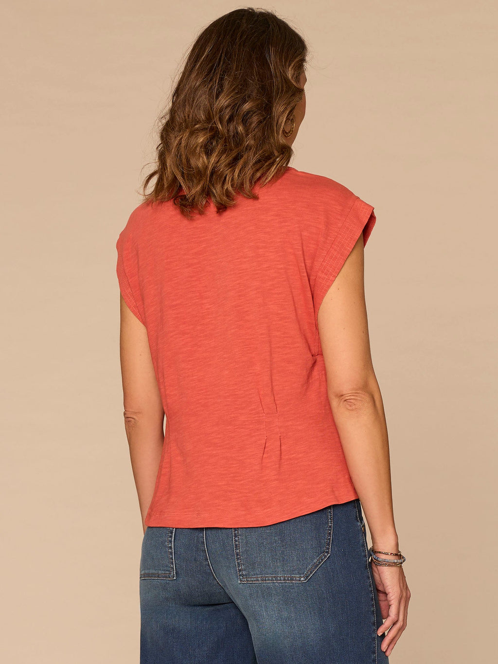 Extended Sleeve Embroidered Scoop Neck Pleated Peplum Knit Top