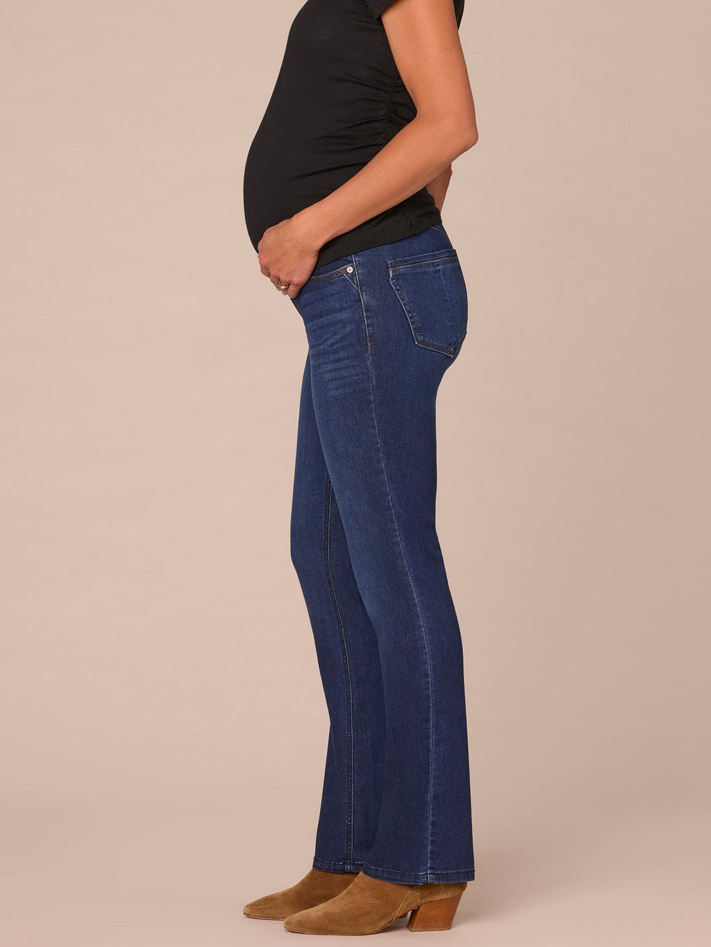 "Ab"solution Indigo Maternity Itty Bitty Boot Baby Bump Jeans