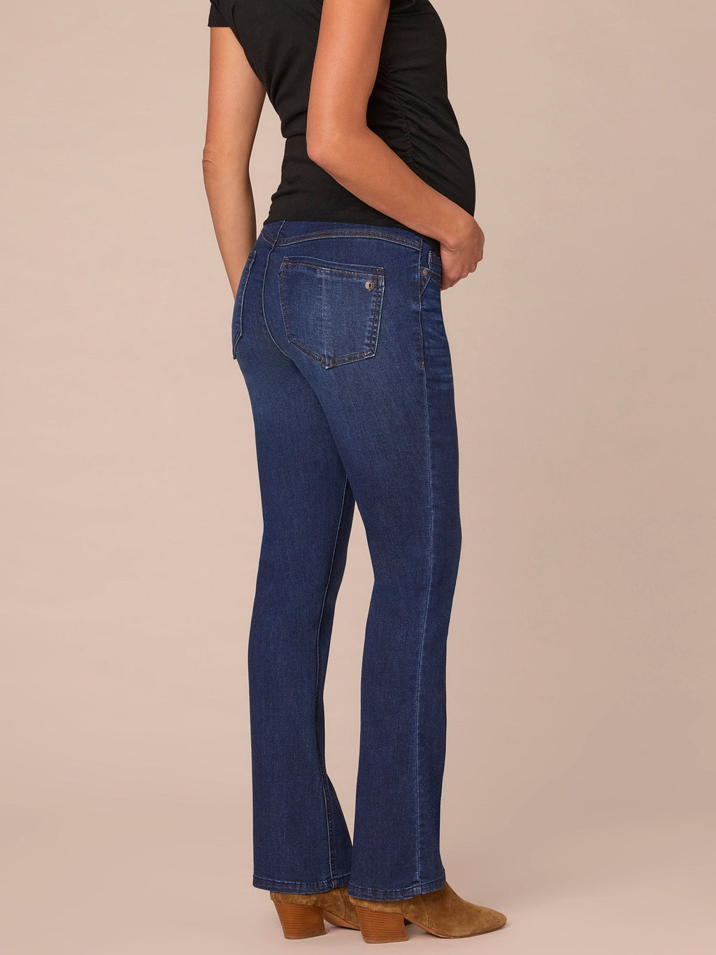 "Ab"solution Indigo Maternity Itty Bitty Boot Baby Bump Jeans