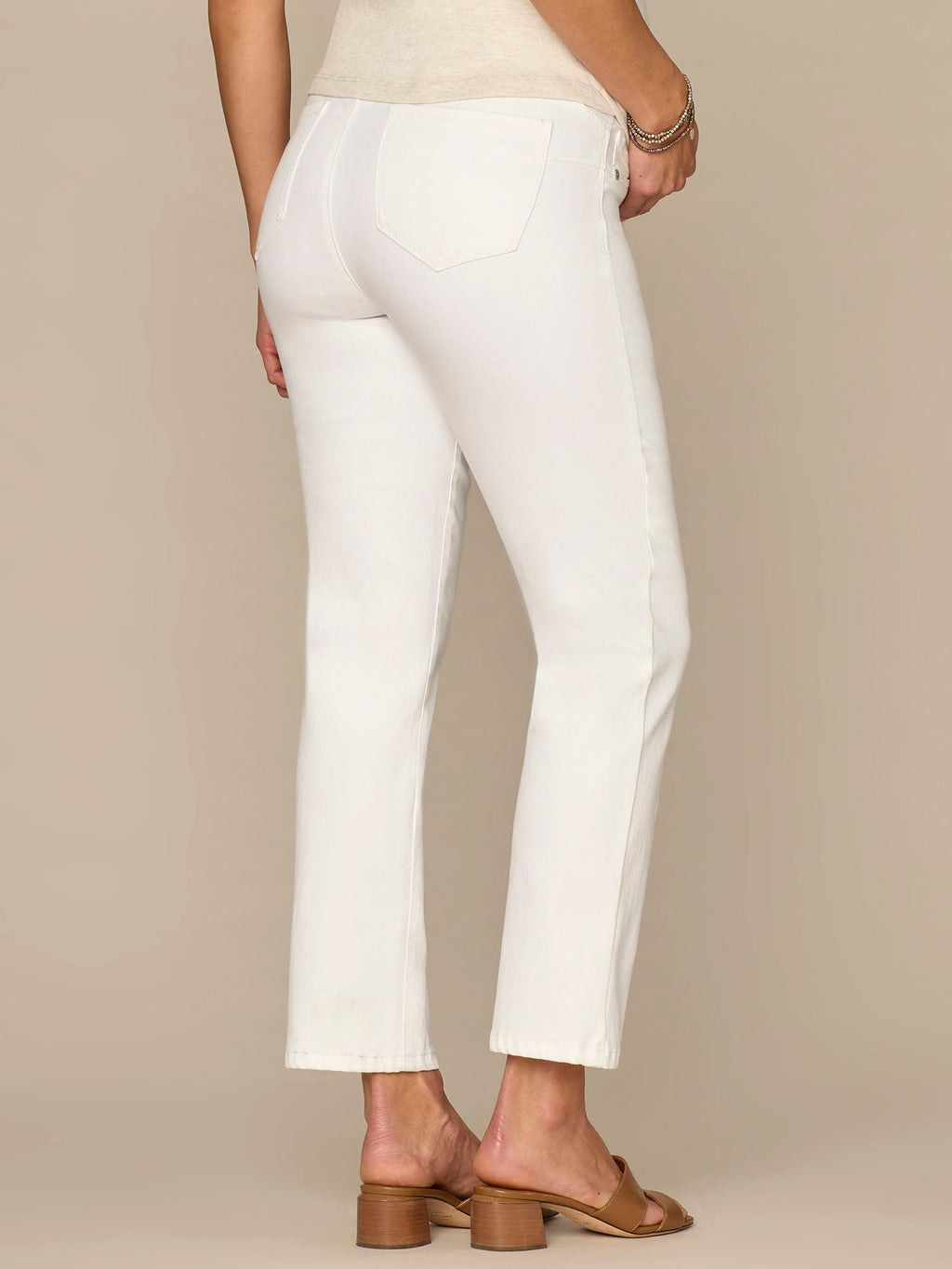 CradleComfort Baby Bump Optic White Maternity Straight Leg Jeans