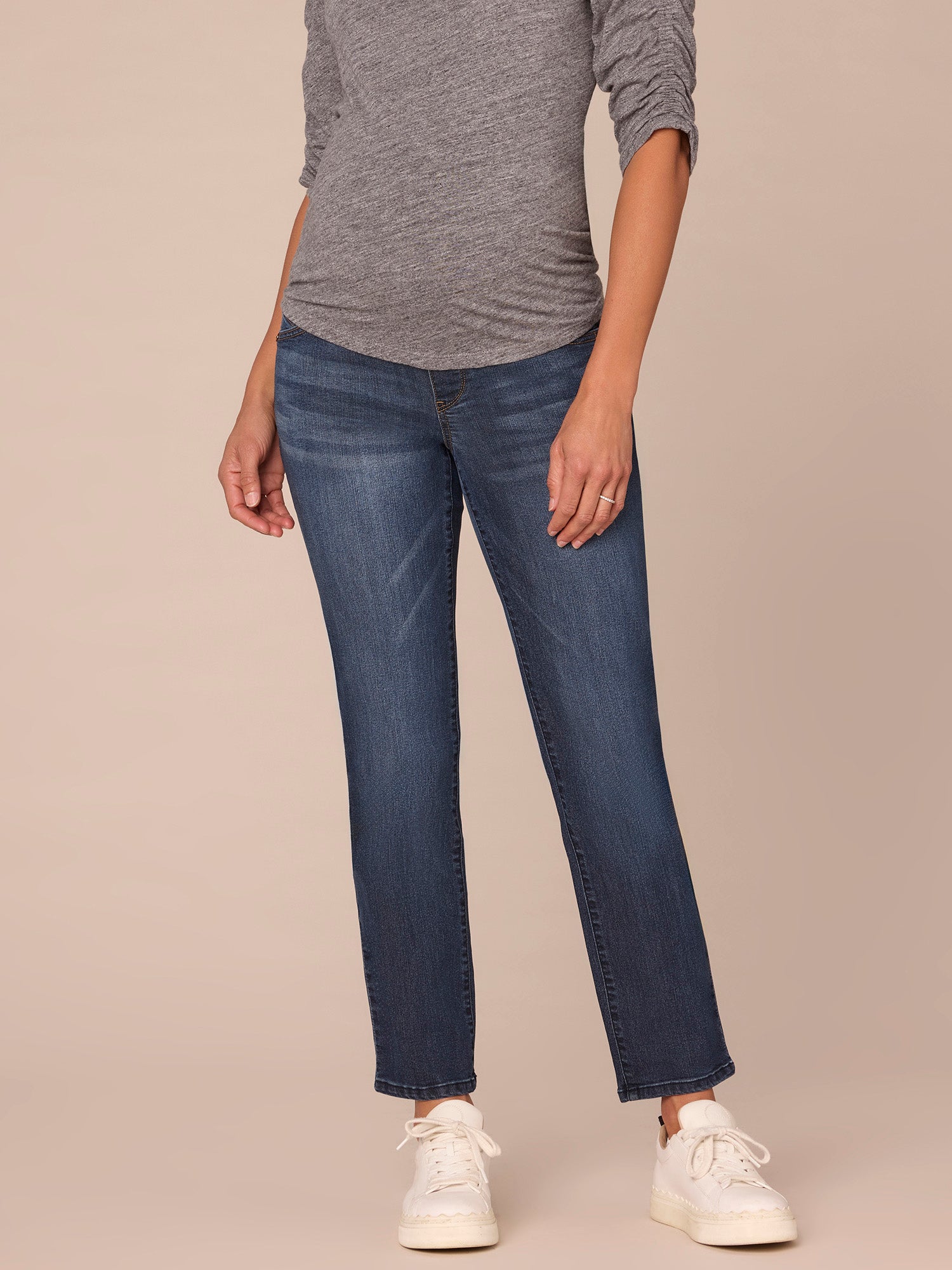 "Ab"solution Indigo Maternity Straight Leg Baby Bump Jeans