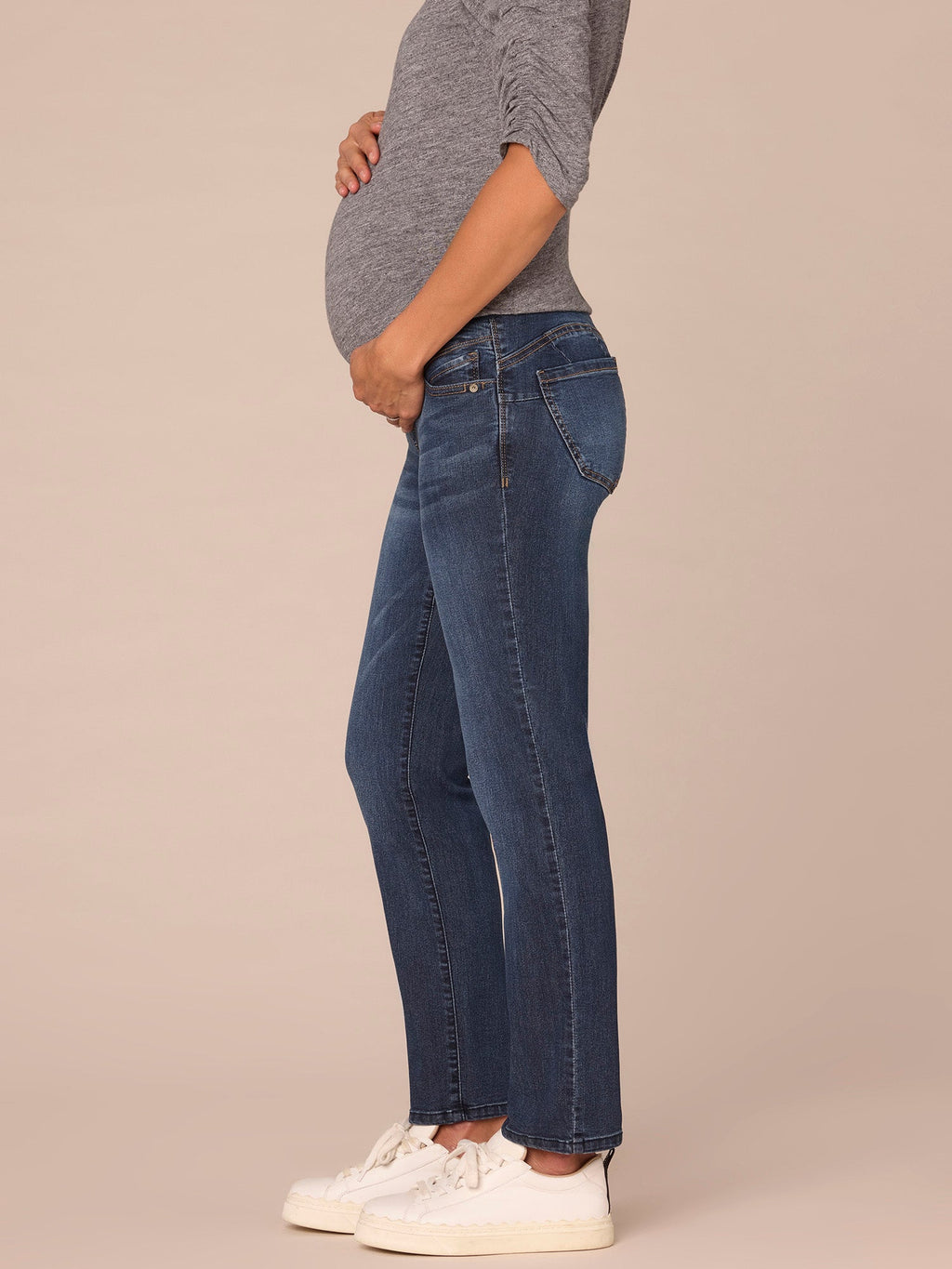 "Ab"solution Indigo Maternity Straight Leg Baby Bump Jeans