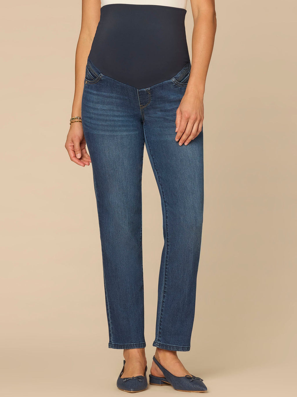 CradleComfort Baby Bump Maternity Straight Leg Jeans