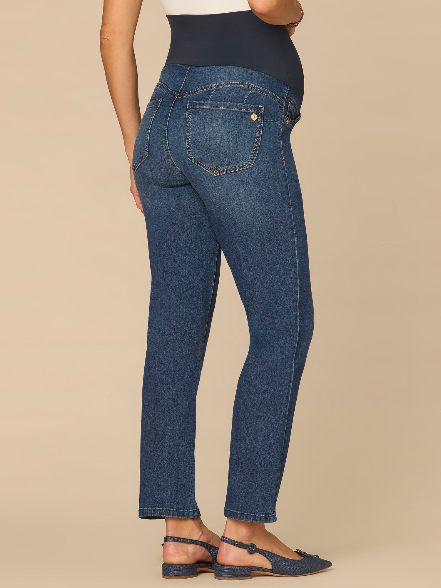 CradleComfort Baby Bump Maternity Straight Leg Jeans
