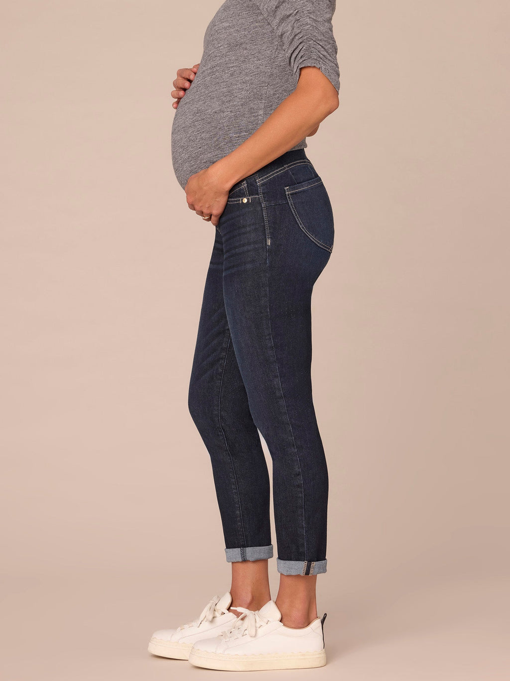"Ab"solution Indigo Maternity Ankle Skimmer Baby Bump Jeans