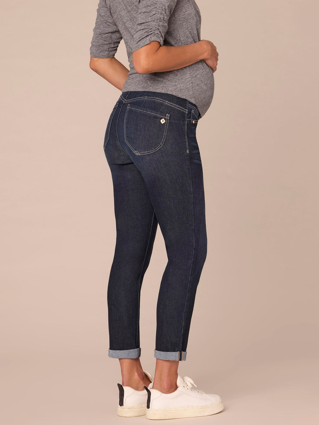 "Ab"solution Indigo Maternity Ankle Skimmer Baby Bump Jeans