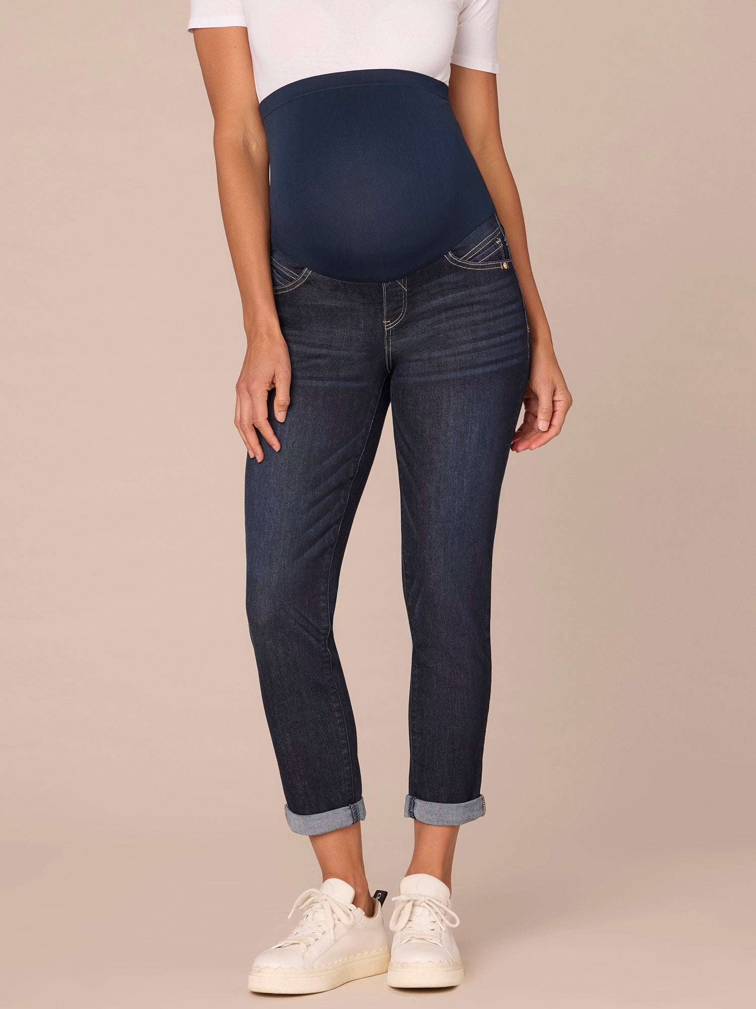 "Ab"solution Indigo Maternity Ankle Skimmer Baby Bump Jeans