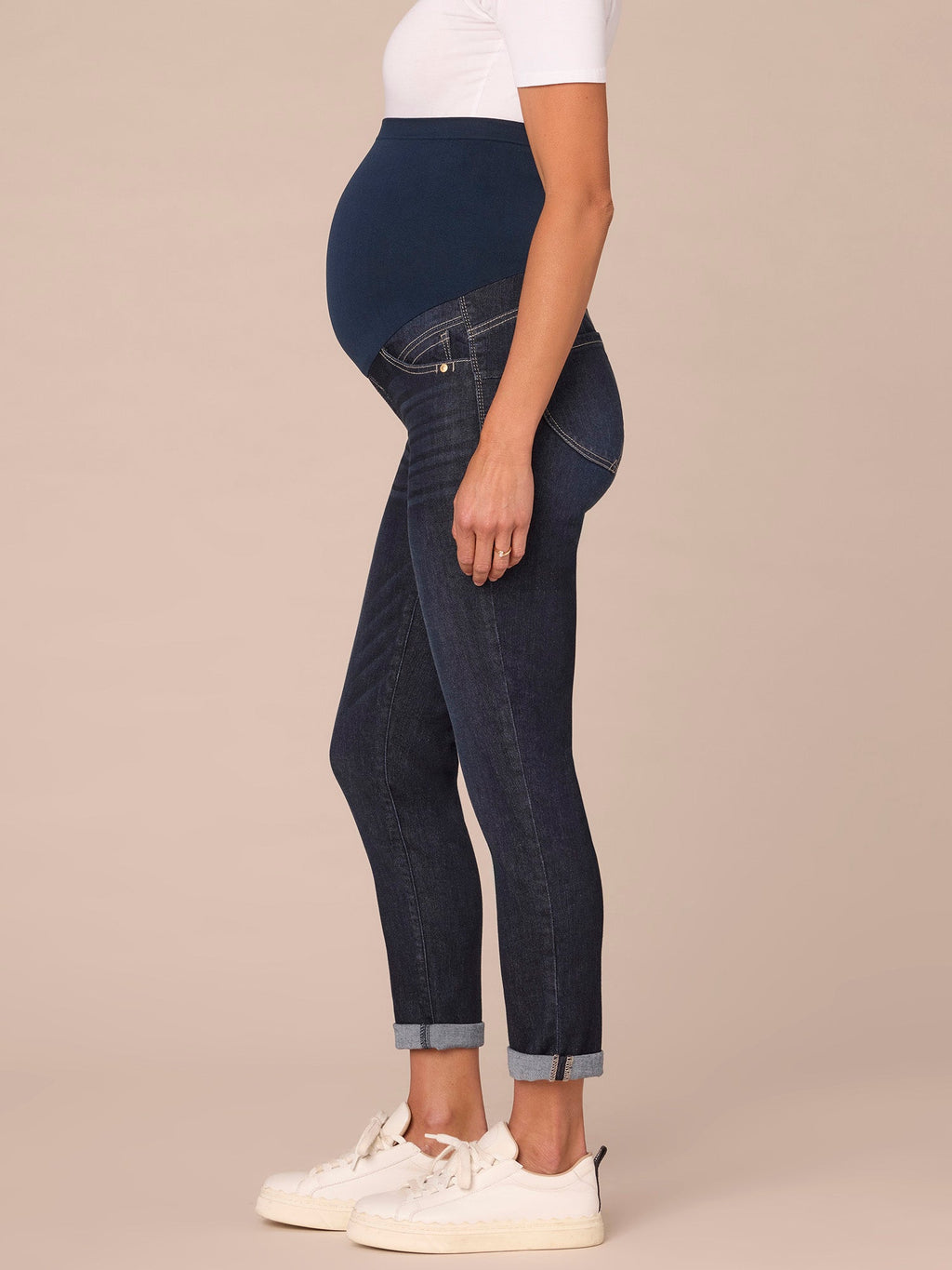 "Ab"solution Indigo Maternity Ankle Skimmer Baby Bump Jeans
