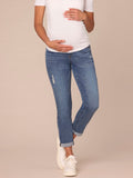 "Ab"solution Blue Maternity Ankle Skimmer Baby Bump Jeans