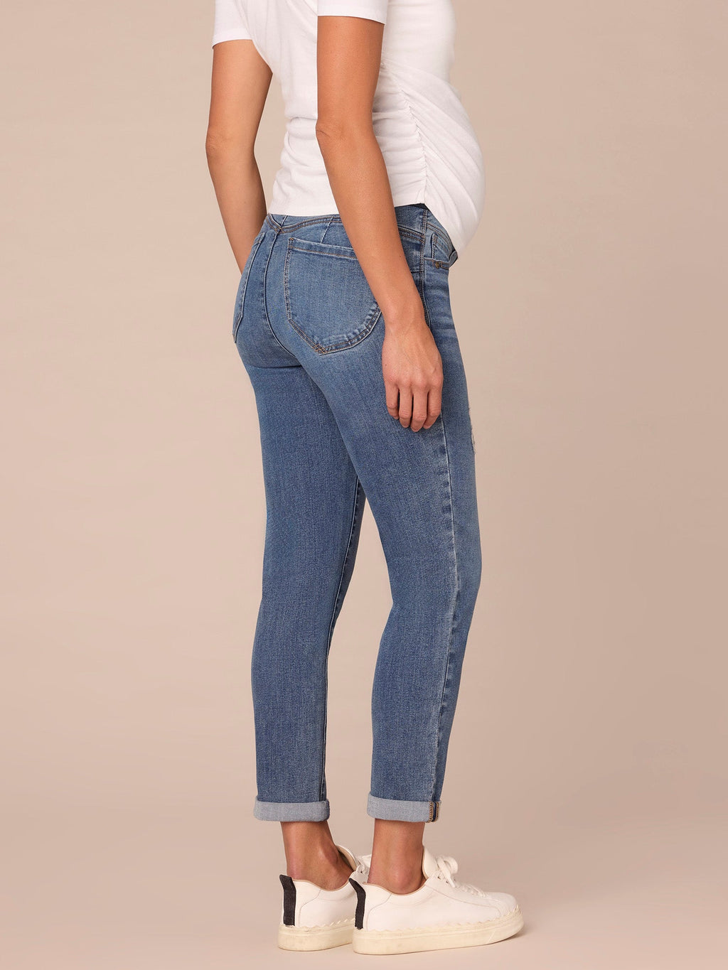 "Ab"solution Blue Maternity Ankle Skimmer Baby Bump Jeans