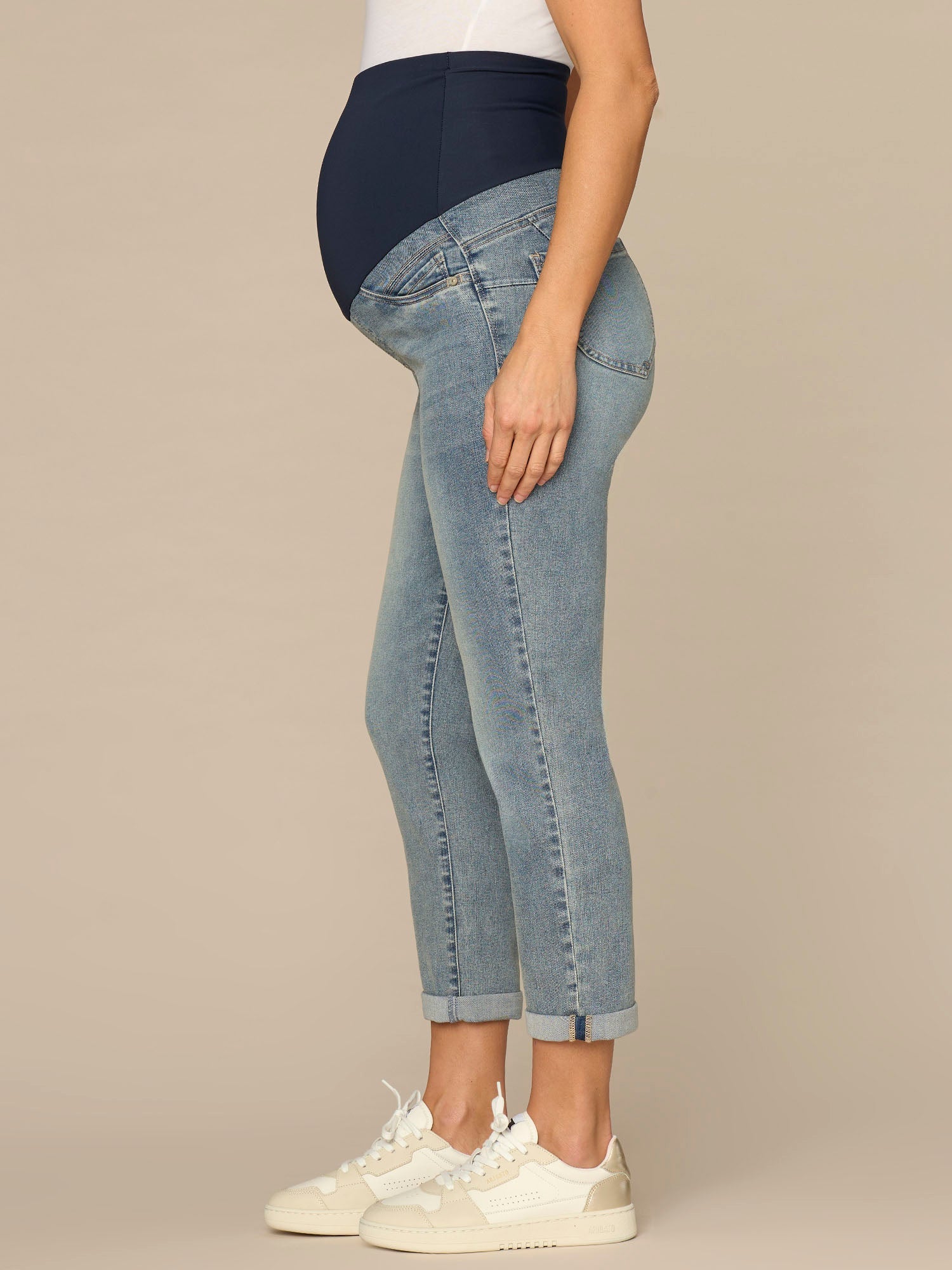 CradleComfort Baby Bump Maternity Ankle Skimmer Jeans