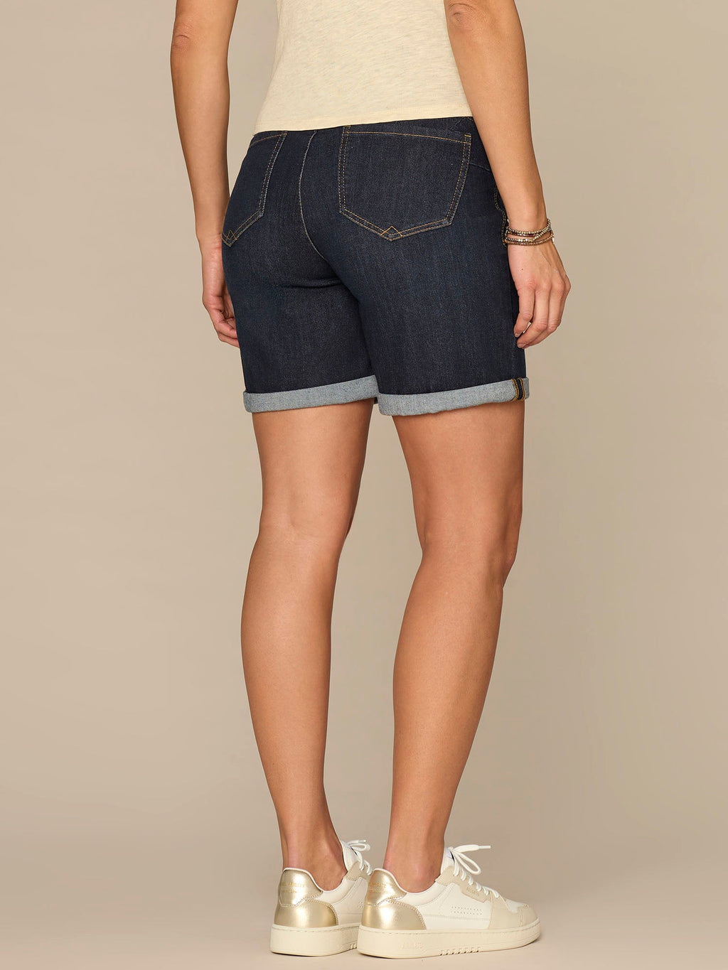 CradleComfort Baby Bump Double Roll Cuff Maternity Shorts
