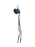 Indigo Democracy Clothing Embroidered Heart Bag Charm with Tassel