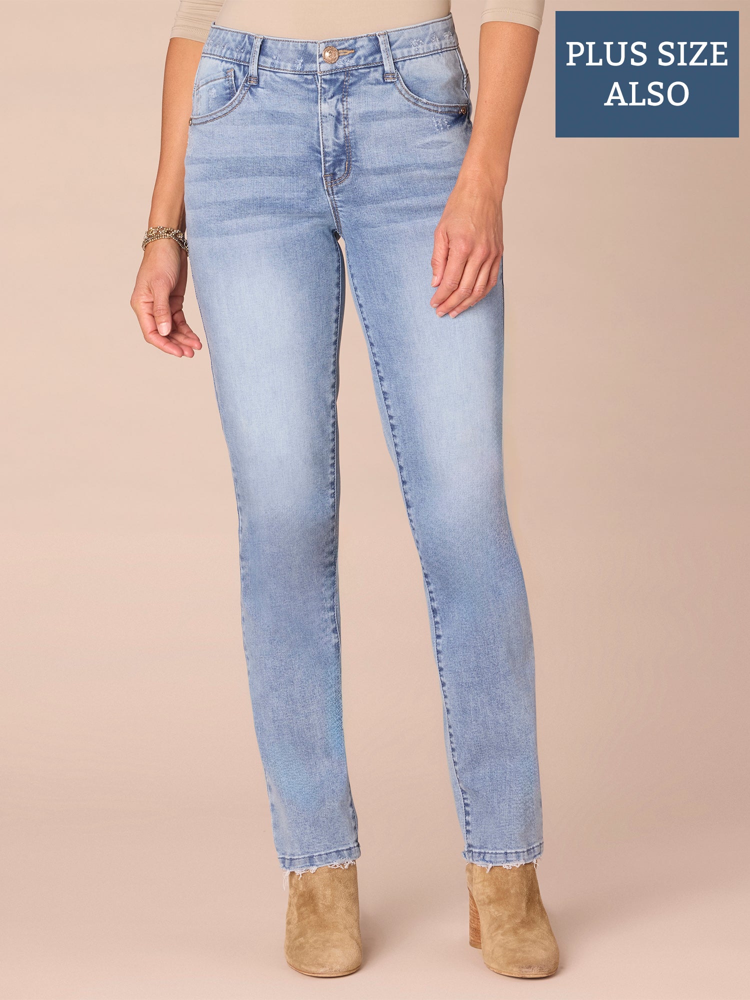 "Ab"solution® High Rise Vintage Plus Size Straight Leg Jeans