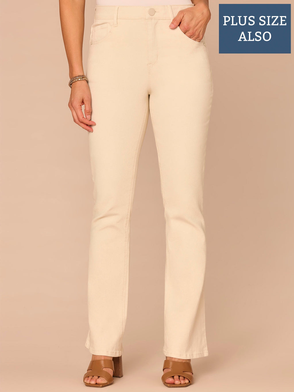 "Ab"solution® High Rise Double Yoke Itty Bitty Boot Plus Size Pants