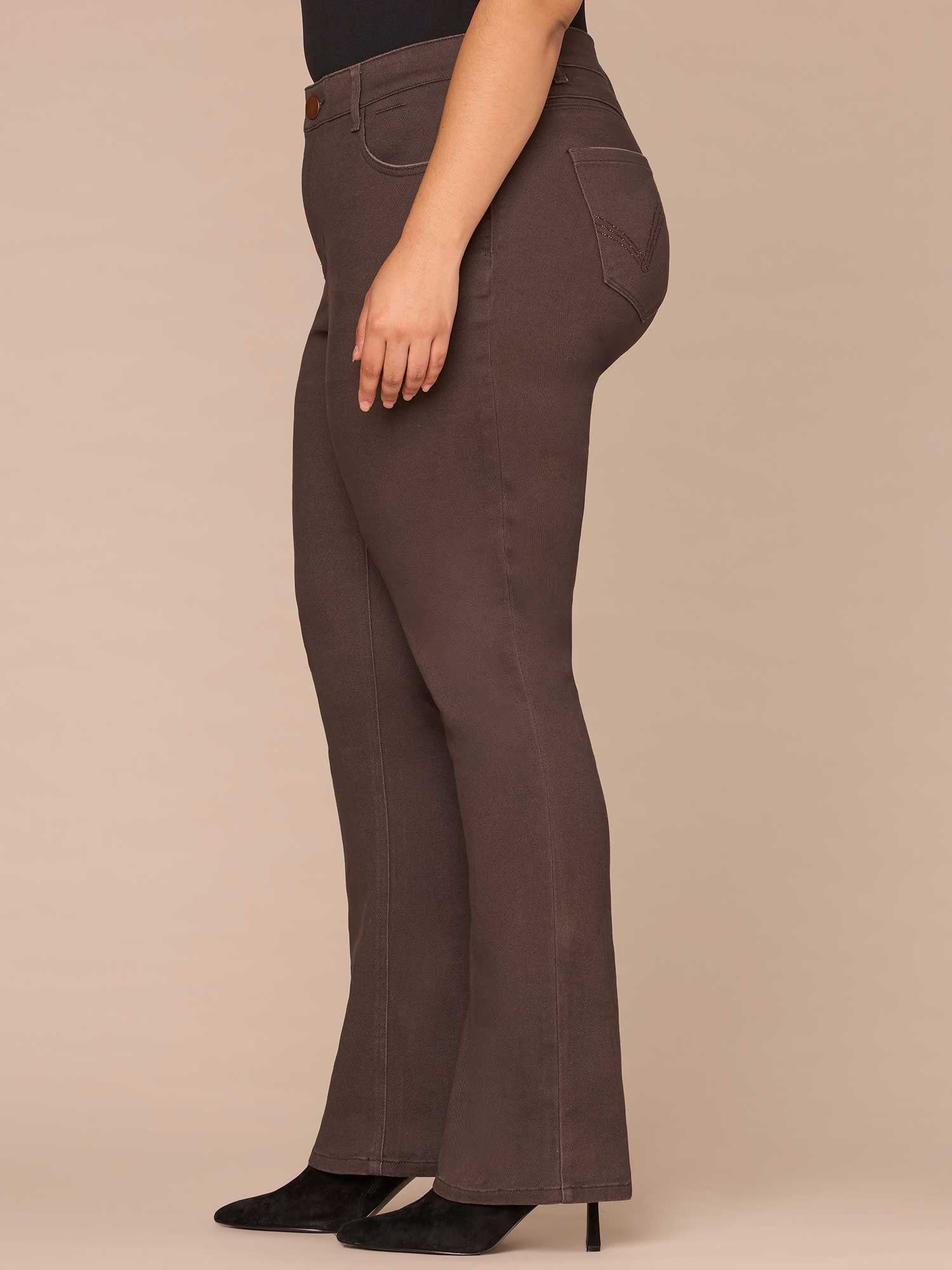 "Ab"solution® High Rise Rhinestone Plus Size Itty Bitty Boot Pants