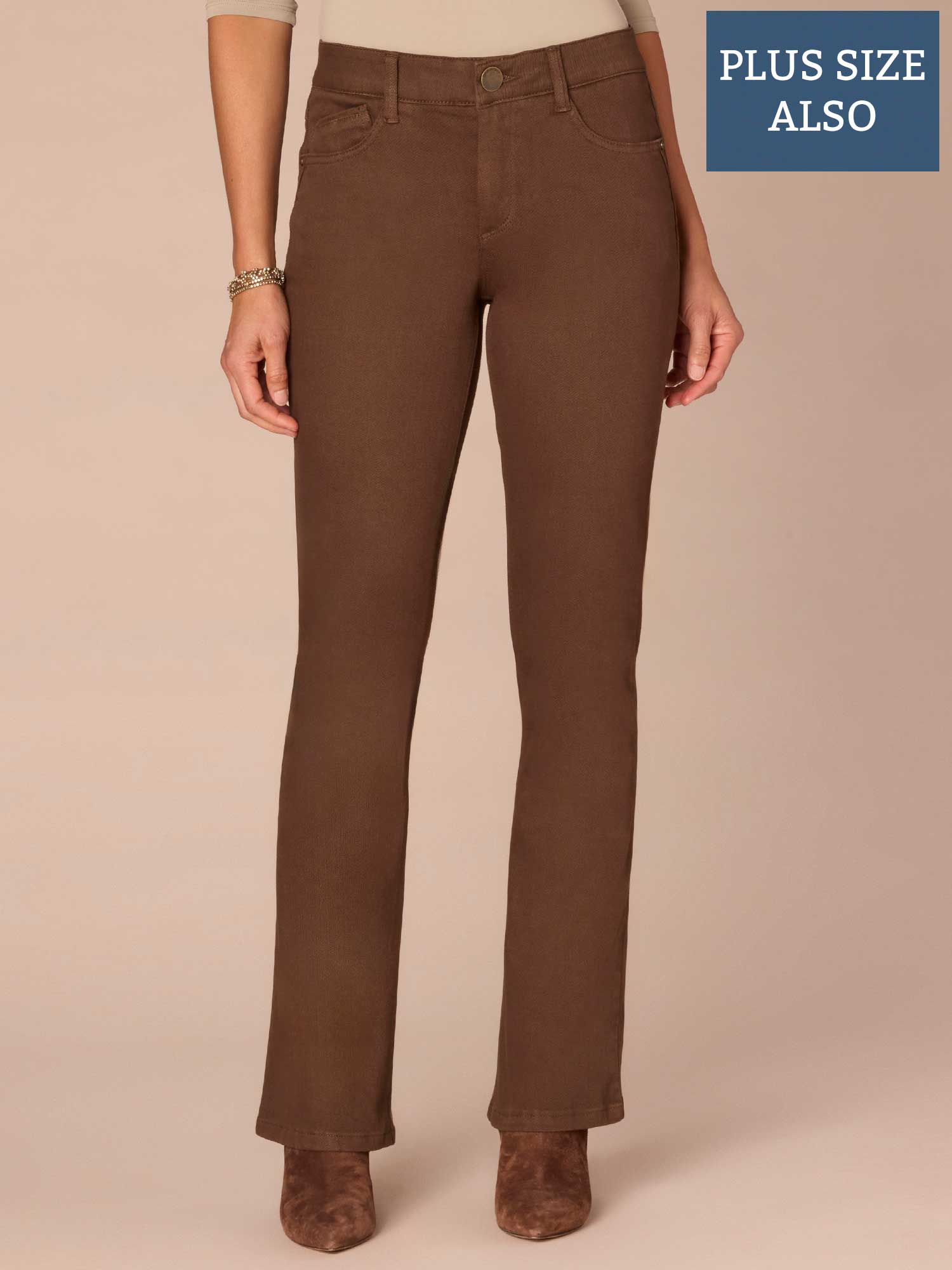"Ab"solution® Mid-Rise Itty Bitty Boot Plus Size Pants