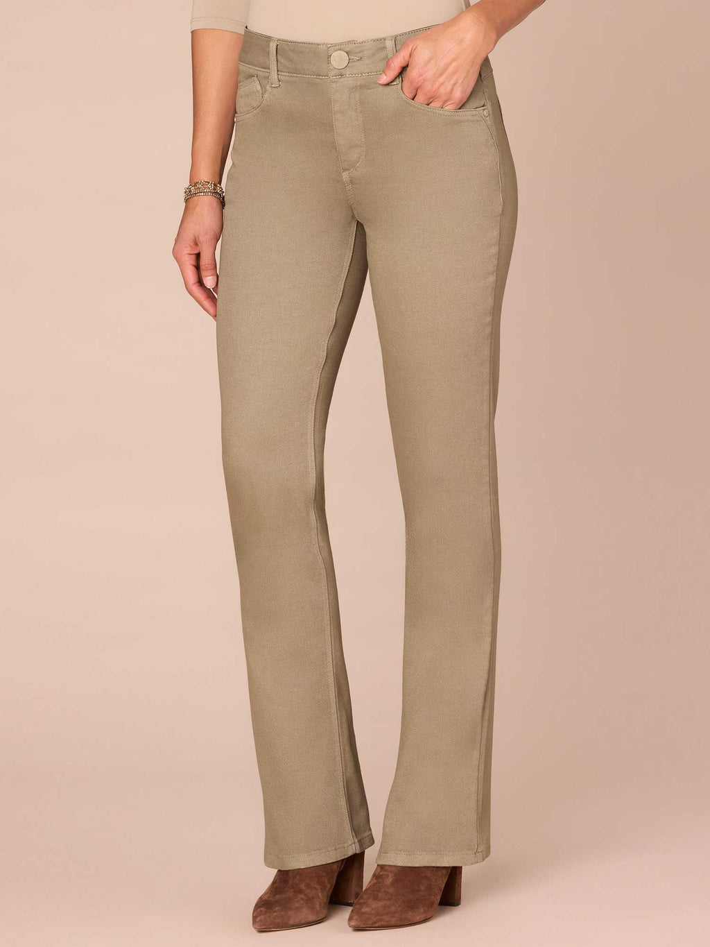 "Ab"solution® Mid-Rise Itty Bitty Boot Plus Size Pants