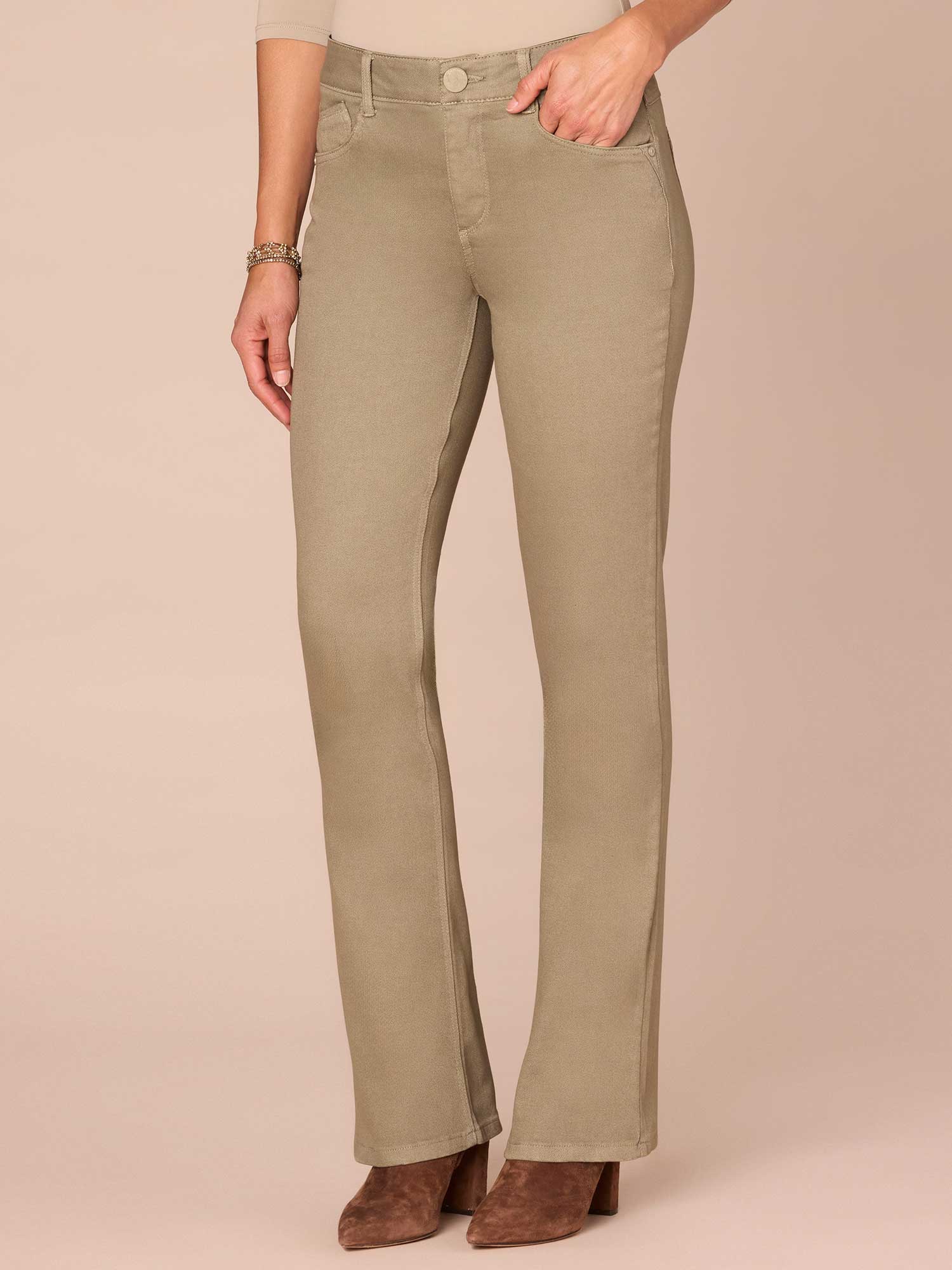 "Ab"solution® Mid-Rise Itty Bitty Boot Plus Size Pants