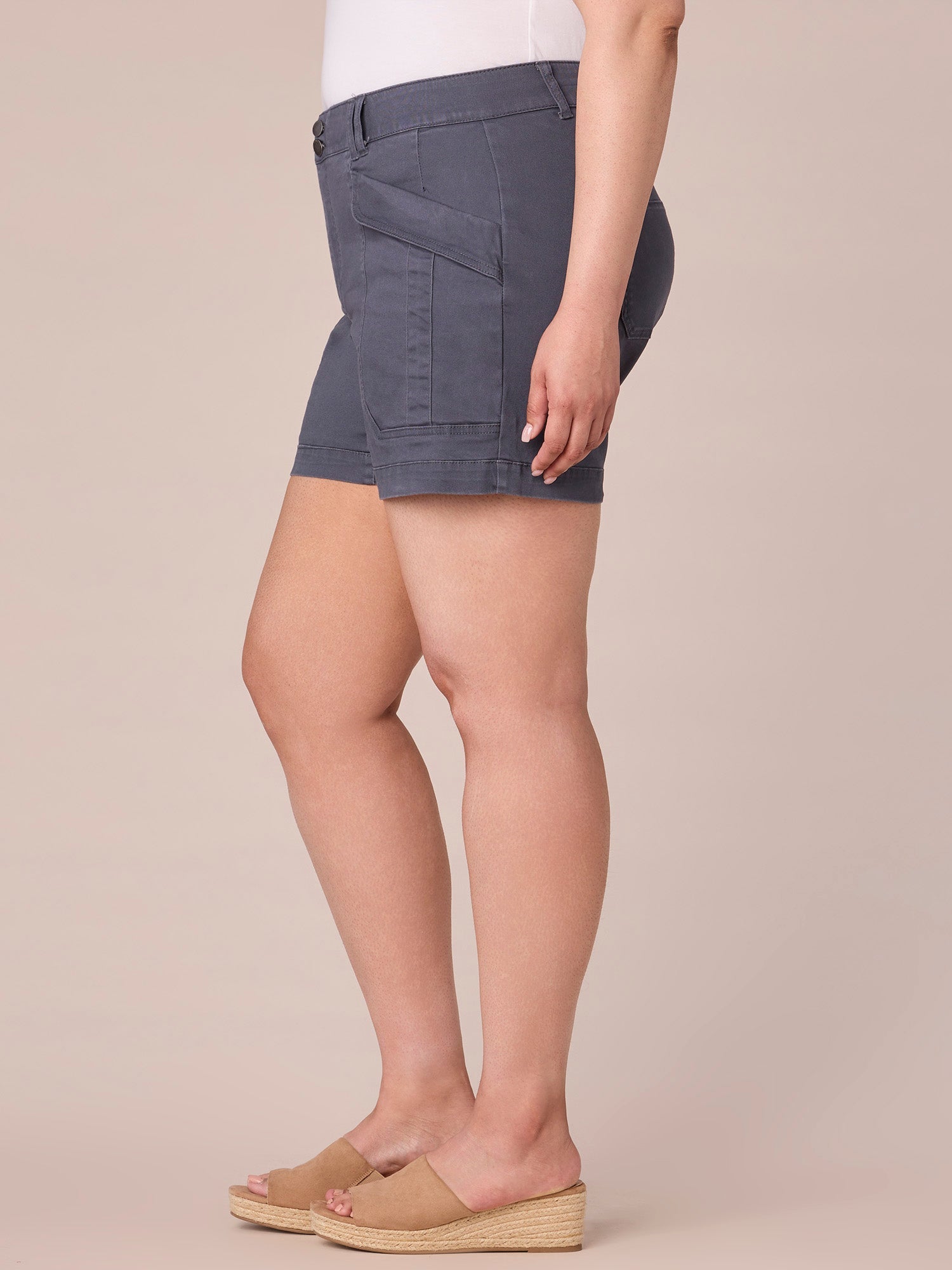 "Ab"solution® High Rise Plus Colored 5 1/2" Cargo Shorts