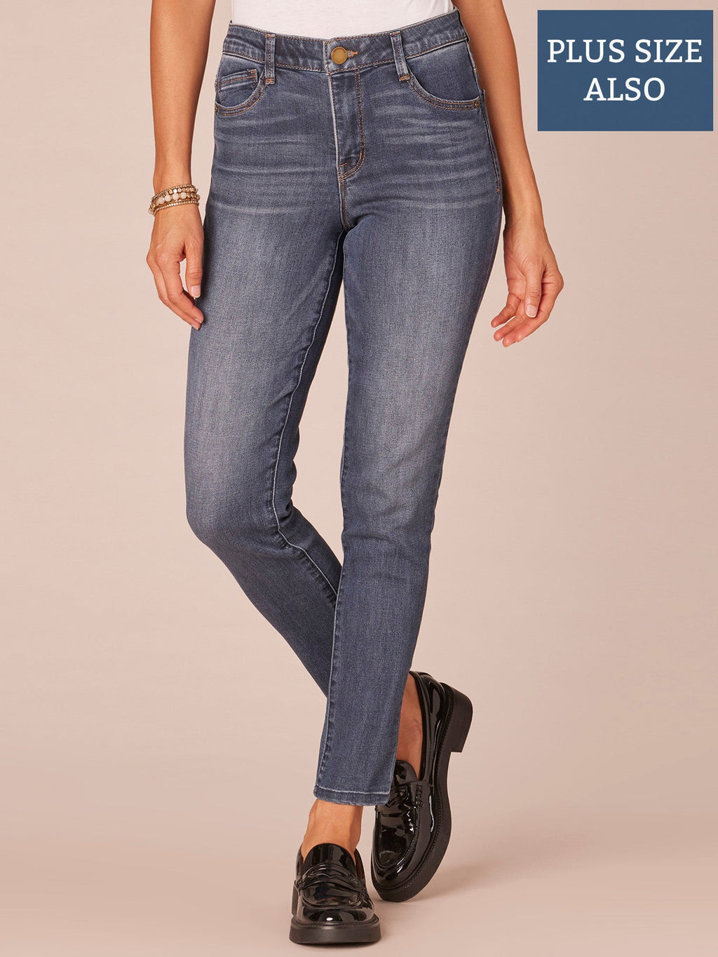 "Ab"solution® High Rise Modern Plus Size Ankle Length Jeans