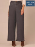 "Ab"solution® Skyrise Tulip Hem Wide Leg Plus Size Jeans