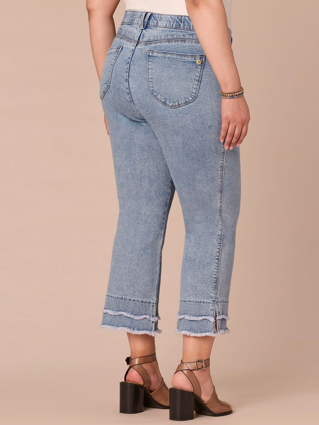 "Ab"solution® Mid-Rise Double Scallop Hem Plus Size Kick Flare Jean