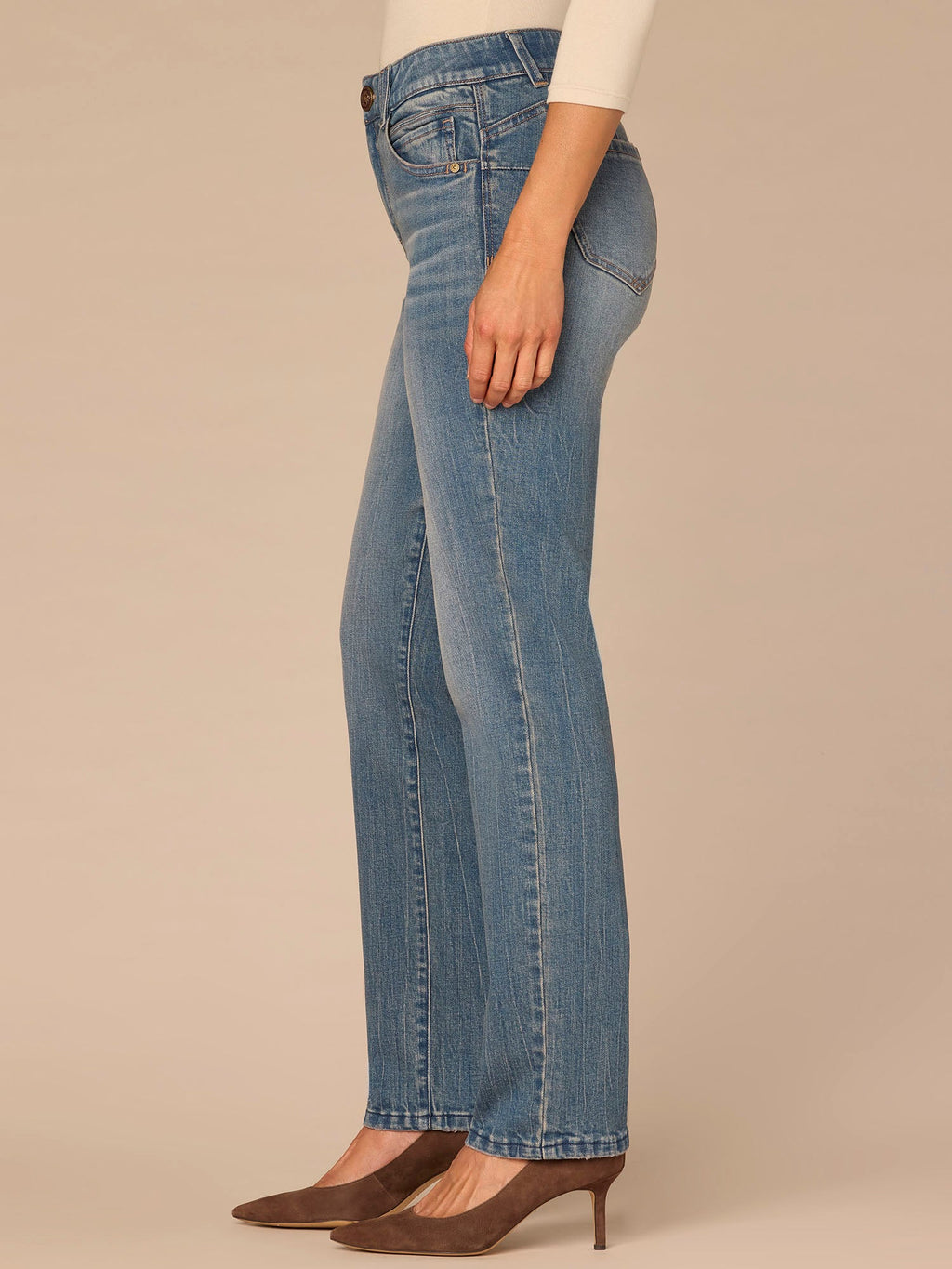"Ab"solution® Booty Lift Artisanal Straight Leg Plus Size Jeans