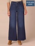 "Ab"solution® Skyrise Wide Leg Plus Size Jeans with Tulip Hem