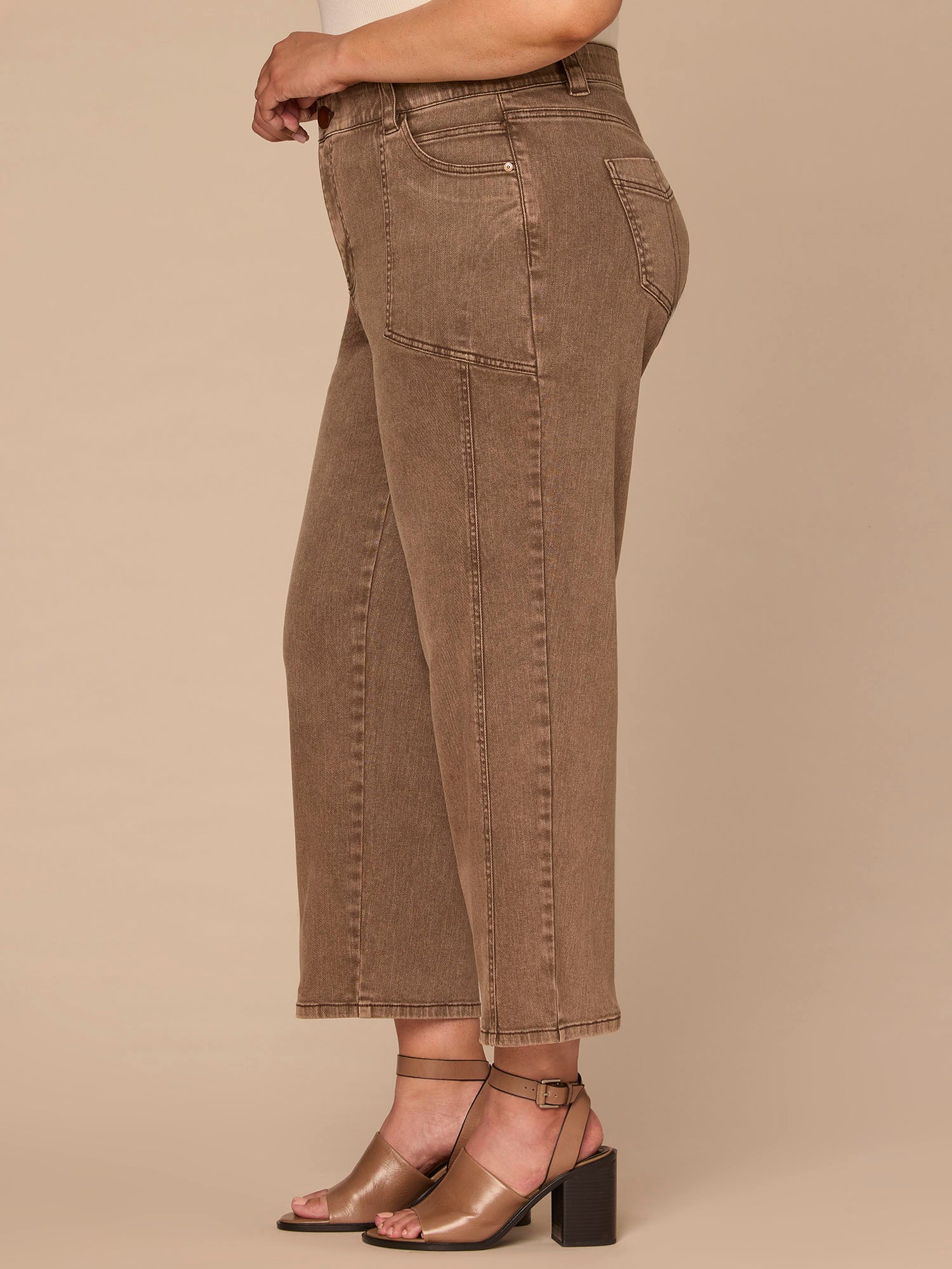 "Ab"solution® Skyrise Relaxed Straight Leg Plus Size Jean with Seaming