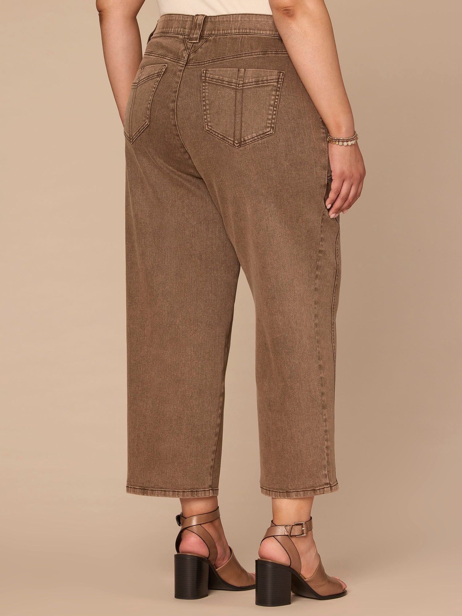 "Ab"solution® Skyrise Relaxed Straight Leg Plus Size Jean with Seaming