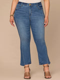 "Ab"solution® Skyrise Plus Size Barely Boot Jeans with Step Hem